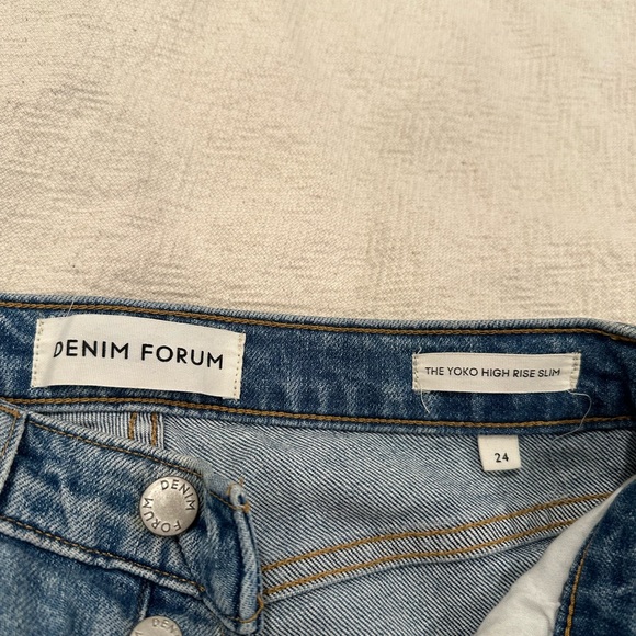 DENIM FORUM YOKO HIGH RISE SLIM SIZE 24 - Picture 2 of 2